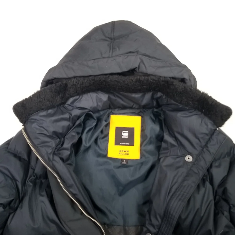 G-Star Raw Whistler HDD Women's Long Down Coat Navy Blue Size S - Picture 5 of 16